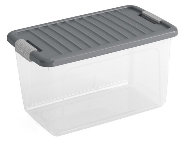 Plastový úložný box s víkem 49x30x28,5 cm W box M – KIS