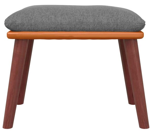 Podnožka světle šedá 45x29,5x35 cm textil a umělá kůže 341479