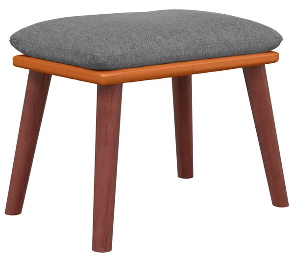 Podnožka světle šedá 45x29,5x35 cm textil a umělá kůže 341479
