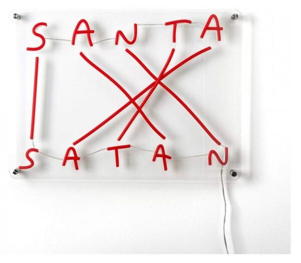 Stolní lampa SELETTI, Santa-Satan, stmívatelné, Červená, Obývací pokoj, Plast, Design