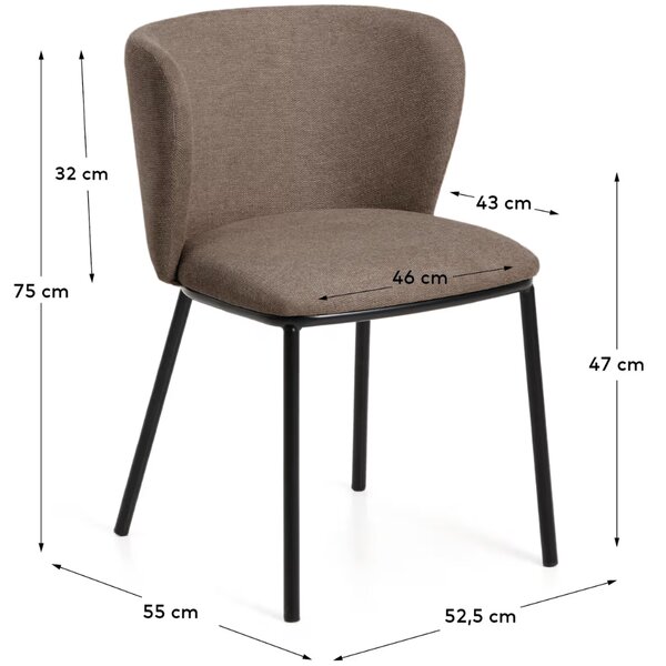 Kave Home Světle hnědá jídelní židle Ciselia FR