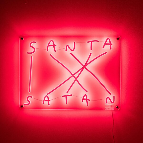 Stolní lampa SELETTI, Santa-Satan, stmívatelné, Červená, Obývací pokoj, Plast, Design