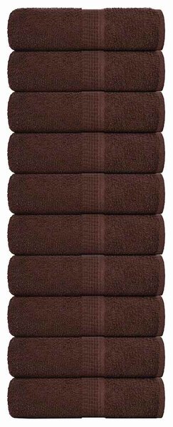 Ručníky FROGN 10 ks hnědé 30x30 cm 360 g/m² 136754