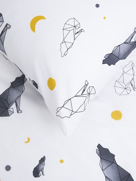 MK Lůžkoviny Bavlněný povlak na polštář Renforcé 70 x 90 cm - Vlci