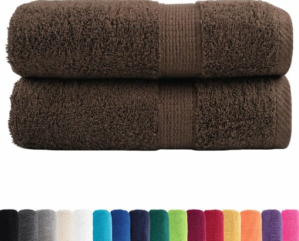 Prémiové ručníky pro hosty SOLUND 2 ks hnědé 30x50 cm 600 g/m² 137230