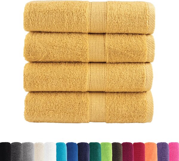 Prémiové ručníky pro hosty SOLUND 4 ks zlaté 30x50 cm 600 g/m² 137279