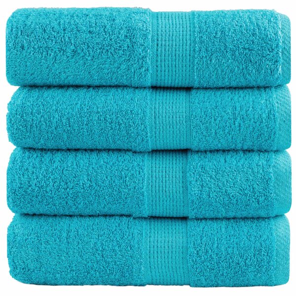 Premium ručníky SOLUND 4 ks tyrkysové 30 x 50 cm 600 g/m² 137447