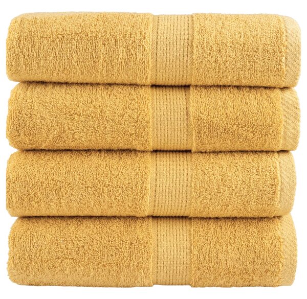 Prémiové ručníky pro hosty SOLUND 4 ks zlaté 30x50 cm 600 g/m² 137279