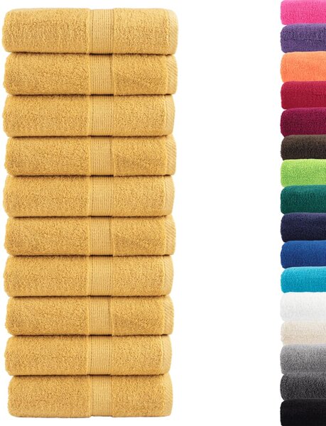 Prémiové mycí utěrky SOLUND 10 ks zlaté 30x30 cm 600 g/m² 137277