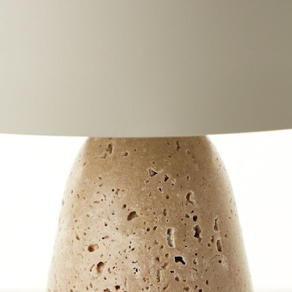 Brilliant 94702/09 Stolní lampa NALAM béžová+ TRAVERTIN