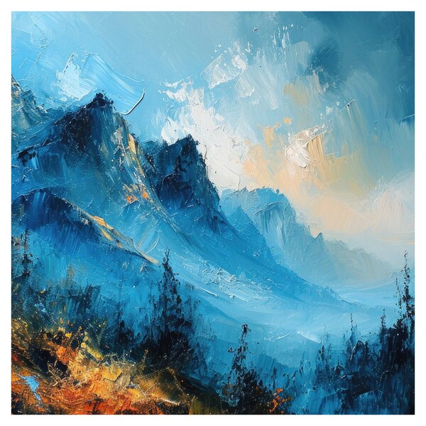 Obraz - Malba hor (30x30 cm)