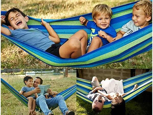 DVOUOSOBNÁ ZAHRADNÍ BRAZILSKÁ HOUPACÍ SÍŤ XXL VELKÁ 200kg 270x160 OBAL