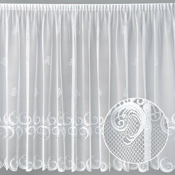 BELLATEX Záclona kusová se stuhou Bílá 250x200 cm (výška x šířka)