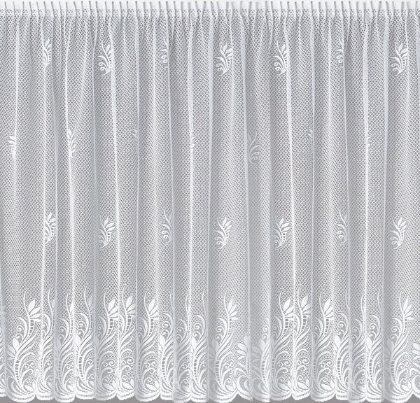BELLATEX Záclona kusová se stuhou Bílá 250x200 cm (výška x šířka)