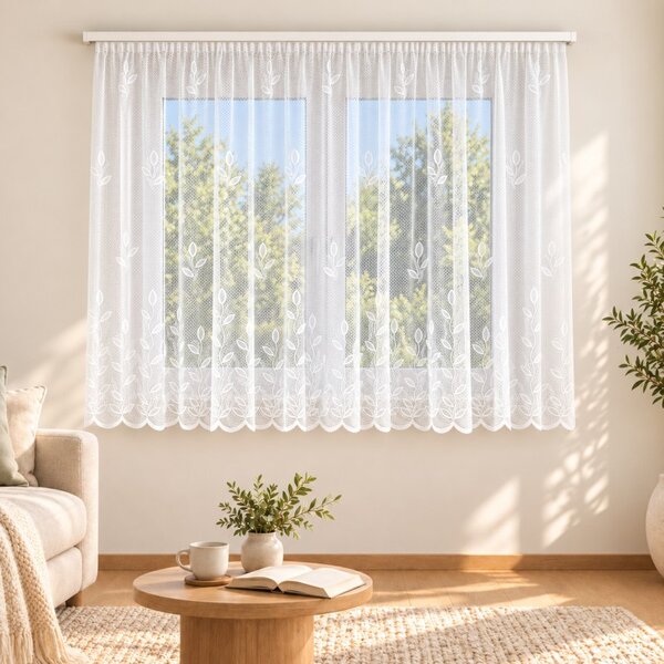 BELLATEX Záclona kusová se stuhou Bílá 250x200 cm (výška x šířka)