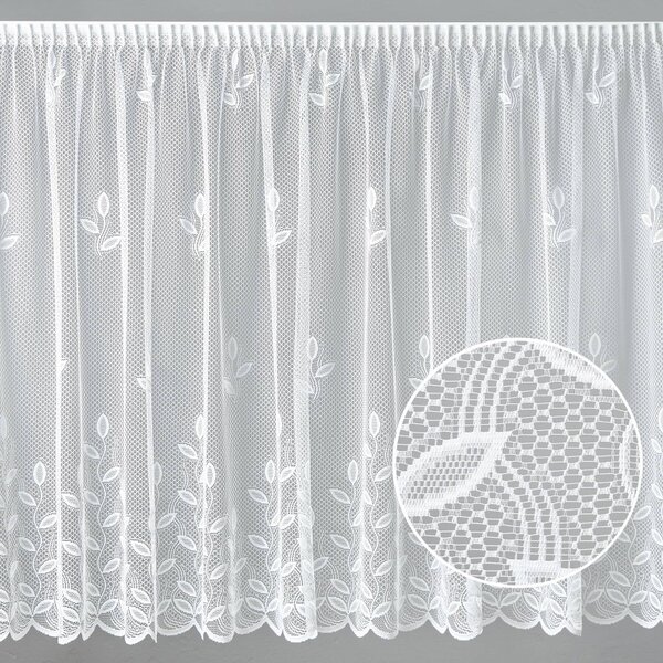 BELLATEX Záclona kusová se stuhou Bílá 250x200 cm (výška x šířka)