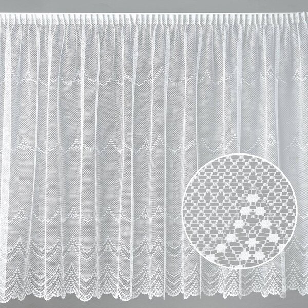 BELLATEX Záclona kusová se stuhou Bílá 250x200 cm (výška x šířka)