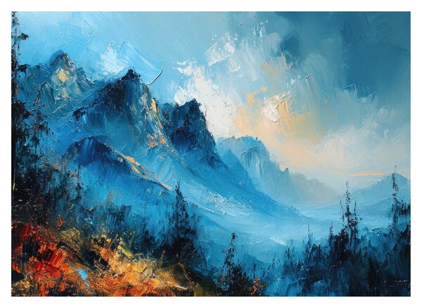 Obraz - Malba hor (70x50 cm)