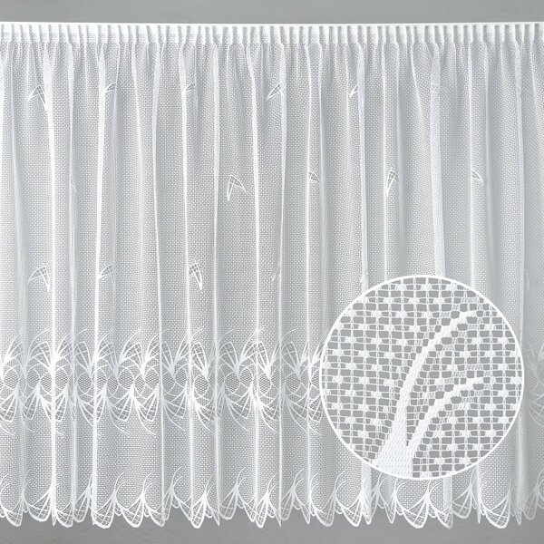 BELLATEX Záclona kusová se stuhou Bílá 250x200 cm (výška x šířka)