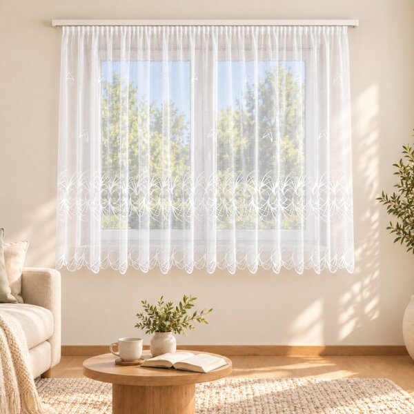 BELLATEX Záclona kusová se stuhou Bílá 250x200 cm (výška x šířka)