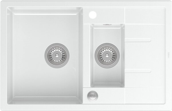 Quadron Morgan dřez graniteq 78x50 cm bílá HB8224U1-BS_P2O