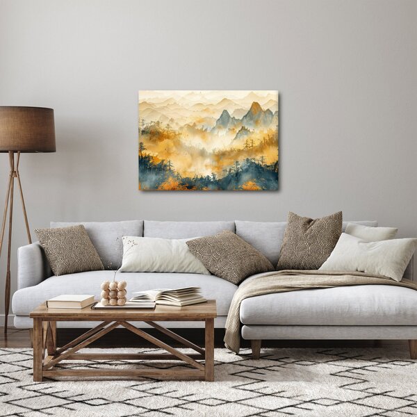 Obraz - Pohoří, akvarel (70x50 cm)