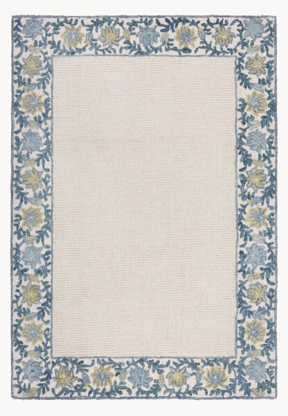 Ručně všívaný vlněný koberec's nízkým vlasem Myla Floral Frame