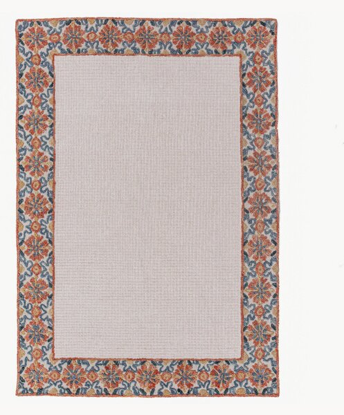 Ručně všívaný vlněný koberec's nízkým vlasem Myla Floral Frame