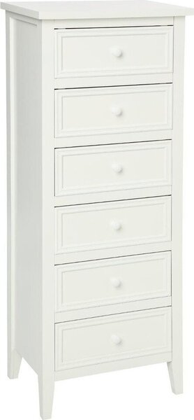 Komoda se 6ti zásuvkami - bílá - BLANC CHARME