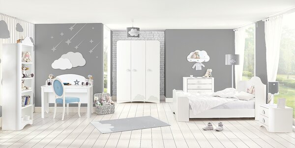 Dětská postel 120x200cm Celeste - bílá