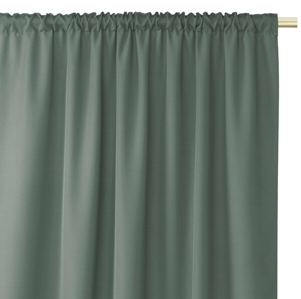Ozdobné závěsy s elegantním řasením do ložnice s řasící páskou Oxford 140x250 cm Tmavě šedé ELEGANTE