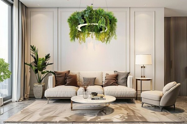 Závěsné LED svítidlo Moosee Gardens, pr. 90-120cm Velikost: 70, Barva: Zelená