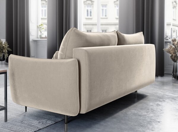 Béžová rozkládací pohovka s úložným prostorem Cosmopolitan Design Vermont
