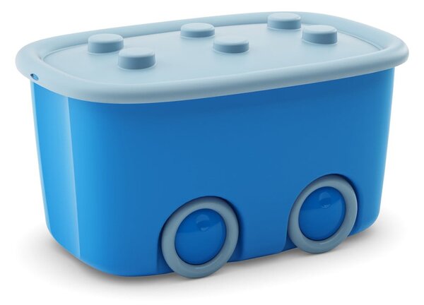 Světle modrý plastový dětský úložný box 58x39x32 cm Funny Box – KIS