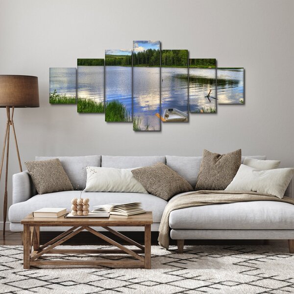Obraz - Malebná vesnice (210x100 cm)