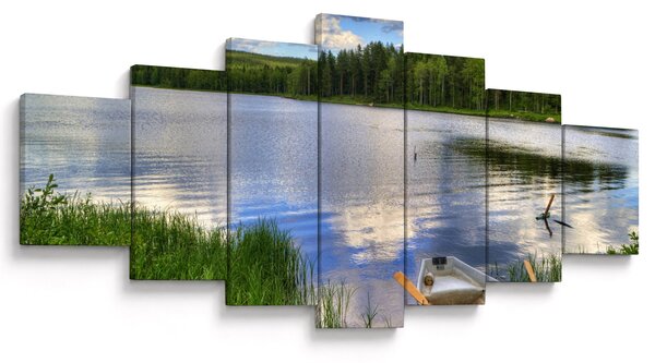 Obraz - Malebná vesnice (210x100 cm)