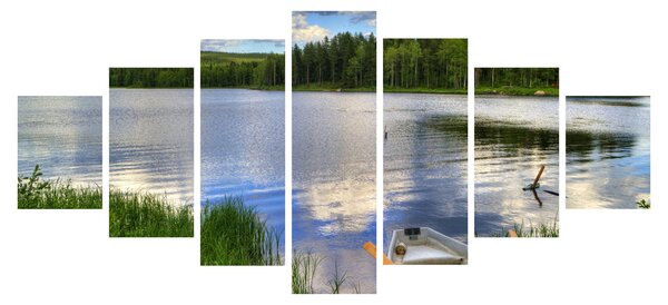 Obraz - Malebná vesnice (210x100 cm)
