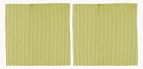 Sada lněných ubrousků Green Stripe, 2 díly