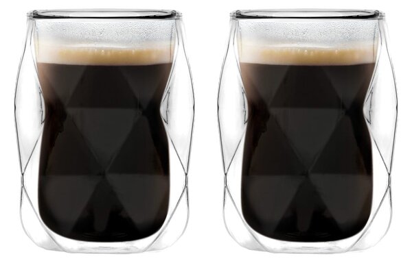 Dvoustěnné hrnky na espresso v sadě 2 ks 100 ml Geo – Vialli Design