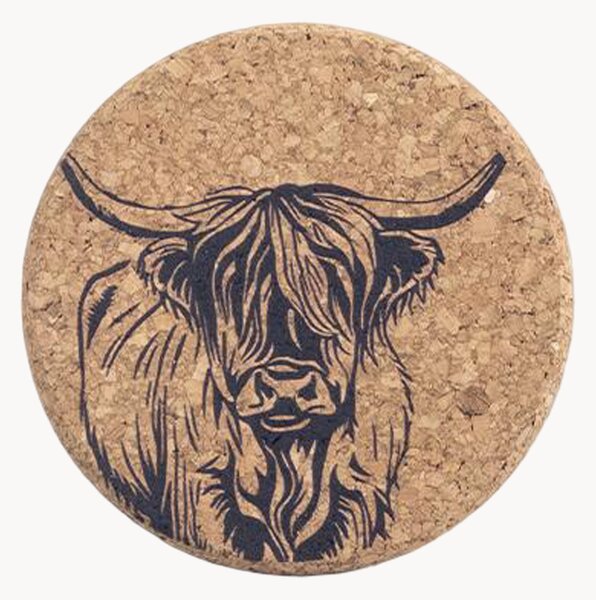 Sada podtácků Highland Cow, 6 dílů