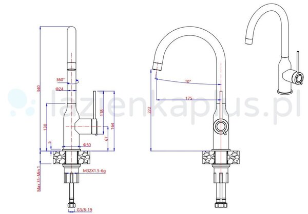 Quadron Ingrid Q Line kuchyňská baterie stojící bílá 3523500_WHMQSWH