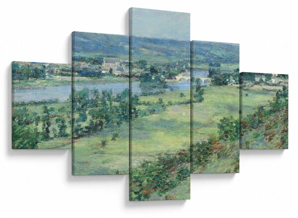 Obraz - Theodore Robinson, The Valley of the Seine, From the Hills of Giverny, reprodukce (125x70 cm)
