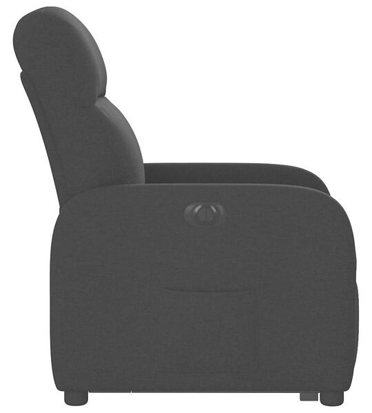 Elektrické zvedací polohovací křeslo černé textil 3302994