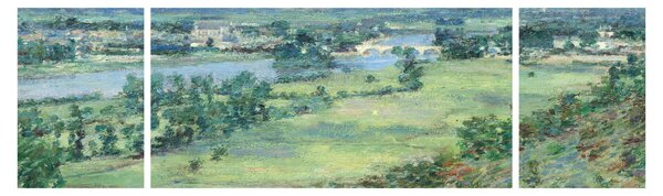 Obraz - Theodore Robinson, The Valley of the Seine, From the Hills of Giverny, reprodukce (170x50 cm)