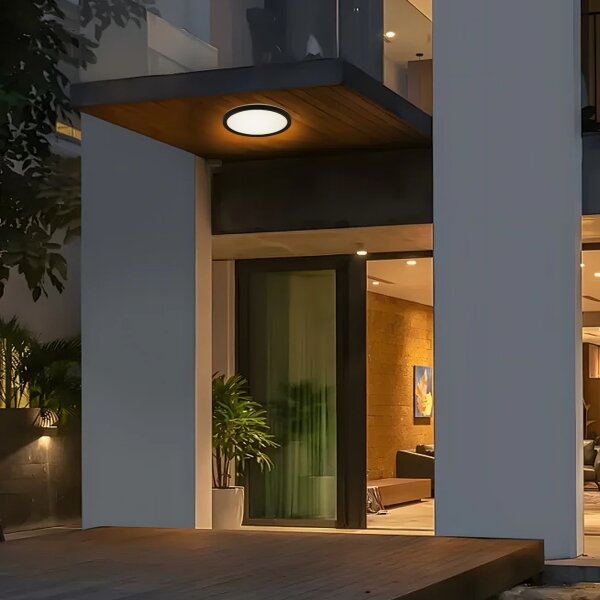 Brilagi - LED Koupelnové svítidlo ULTRA SLIM LED/18W/230V pr. 30 cm černá IP54