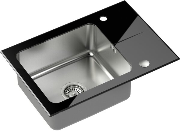Quadron Hugh dřezy s baterií černá/černá ST3564SC1BS-BW7059CZP