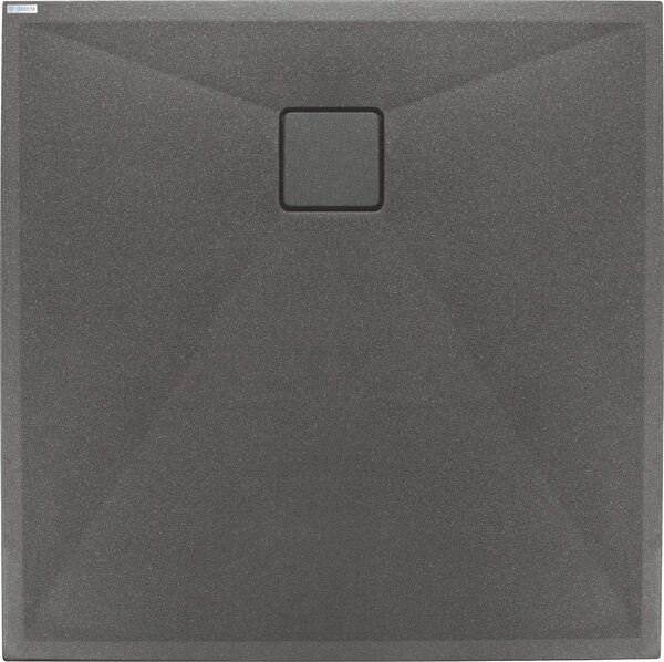 Deante Correo, čtvercová granitová sprchová vanička 80x80x3, 5 cm, antracitová metalíza, DEA-KQR_T42B