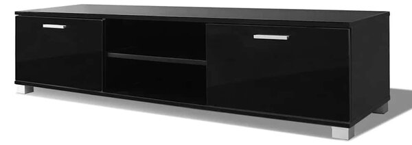 TV stolek černý s vysokým leskem 140 x 40,5 x 35 cm 243044