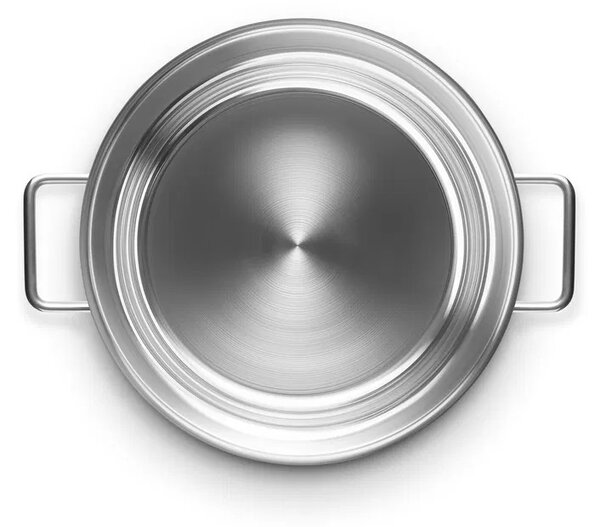 Eva Trio Stainless Steel Hluboká pánev nerezová 28 cm, z recyklované oceli 18/10, na indukci, do trouby, silné sendvičové dno, Eva Solo