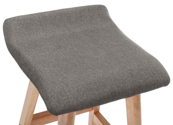 Barová židle tmavě šedá textil 249574